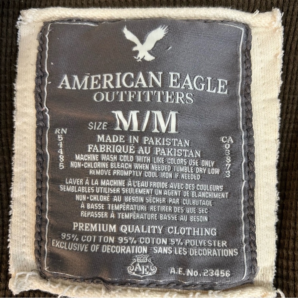 Vintage American Eagle Men’s Zip-Up Thick Thermal Lined Jacket sz M Y2K - Picture 4 of 14
